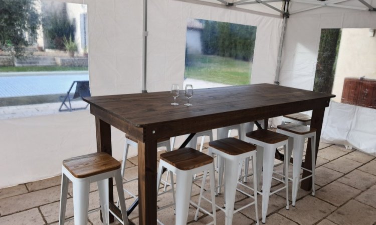 mange debout en bois ou table haute 